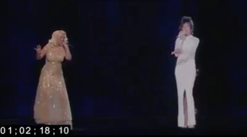 Illustration for article titled Hi, Here's a Bad Hologram of Whitney Houston Singing With Christina Aguilera